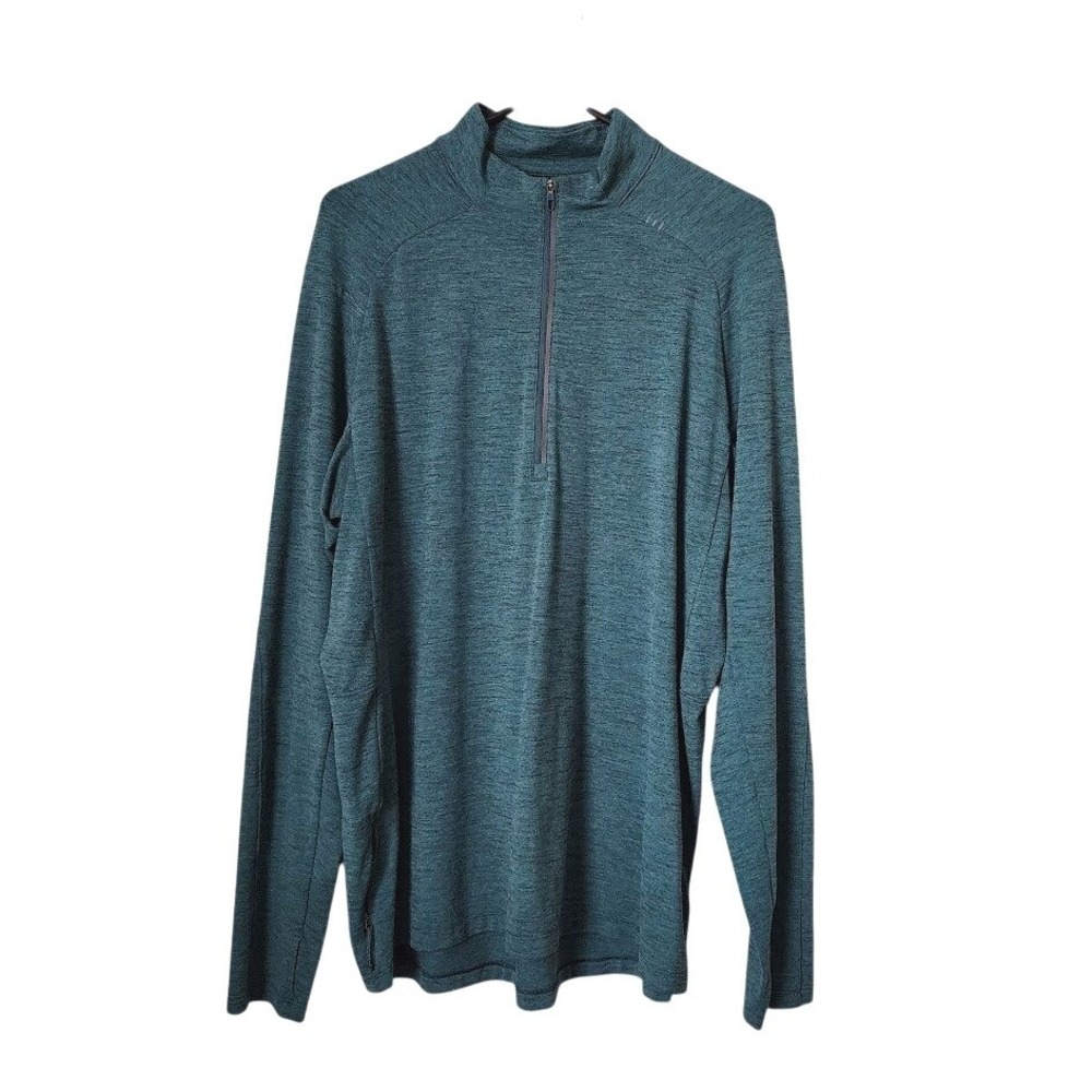 LULULEMON Surge Warm 1/2 Zip gorpcore active running jacket in teal XL